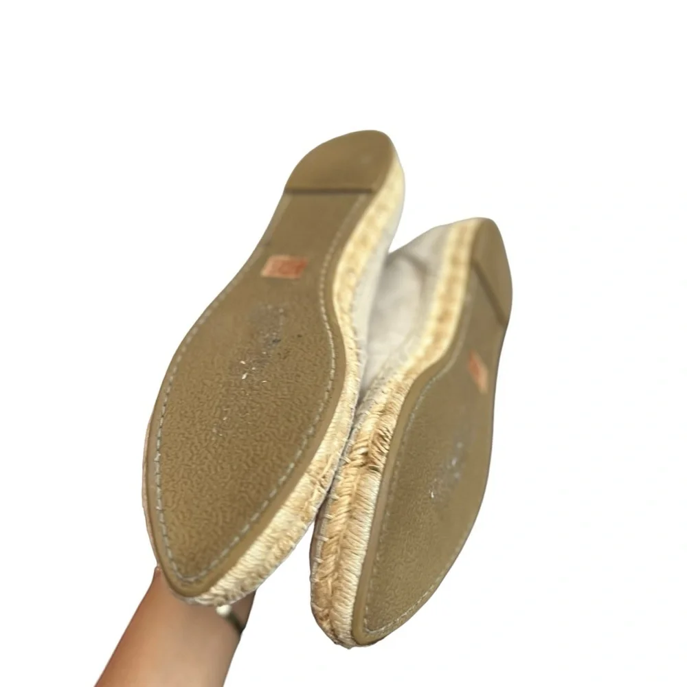 FRYE Espadrilles Leather Suede Gray Cement Closed Toe Flats Loafers Slip Ons